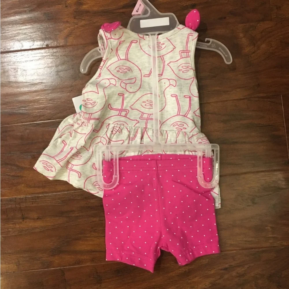 NWT Carter's Child of Mine Flamingo Outfit 0-3 months